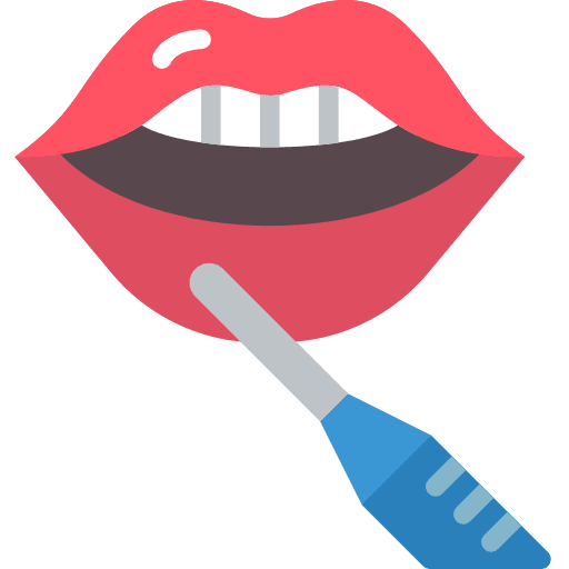Botox treatment cosmetic surgery lips icon