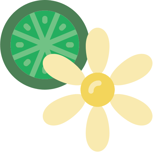 Citrus flower wellness beauty icon