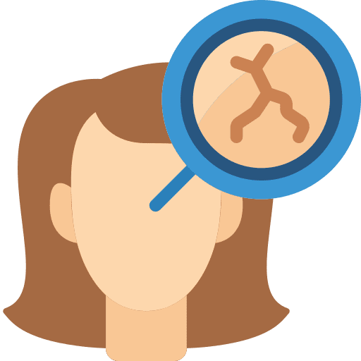 Cracked skin skin beauty dermatology icon