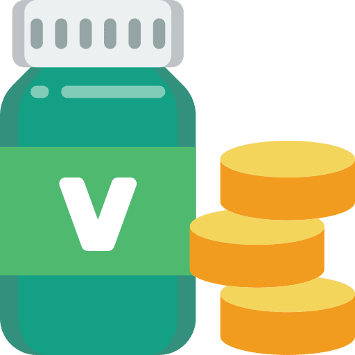 Vitamins drugs supplement medicine icon