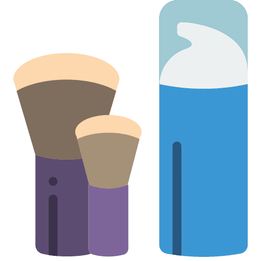 Foam shaving brush application icon