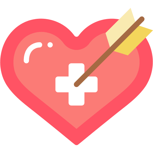 Heart heart healthcare and medical target icon