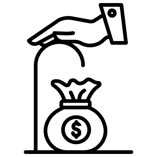 Retirement investment business and finance risk icon