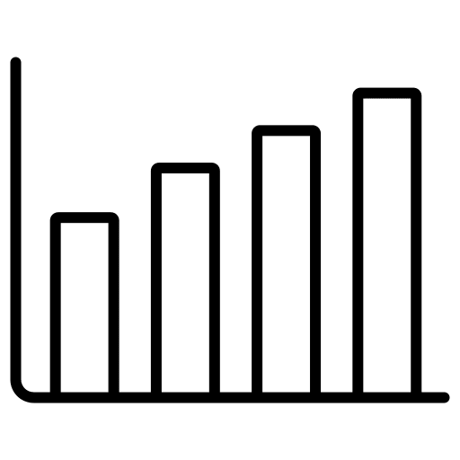 Bar chart bar graph bars chart business and finance icon