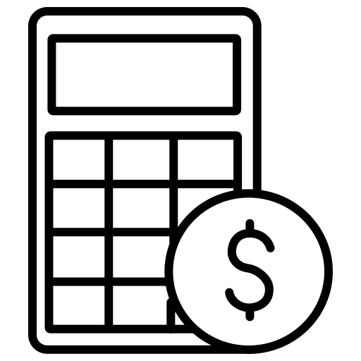 Business calculator estimation cost icon