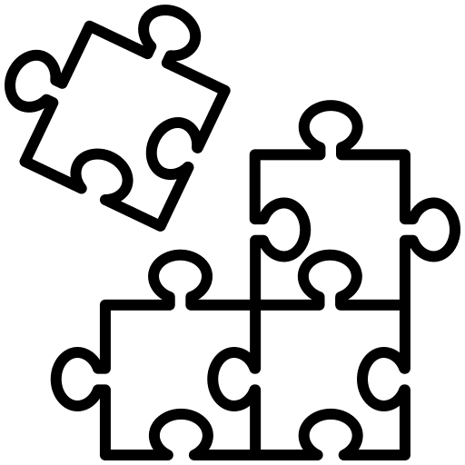 Jigsaw strategy business and finance gaming icon