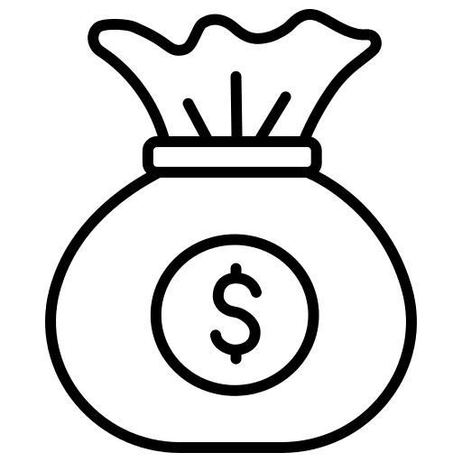 Money bag business and finance business currency icon