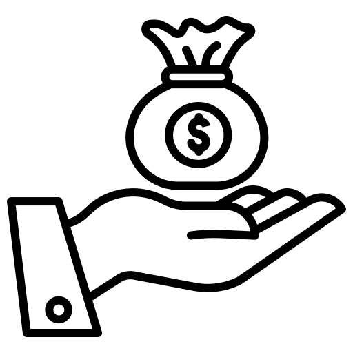 Money bag cost currency payment icon