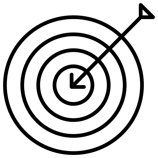 Target seo and web dart board business and finance icon