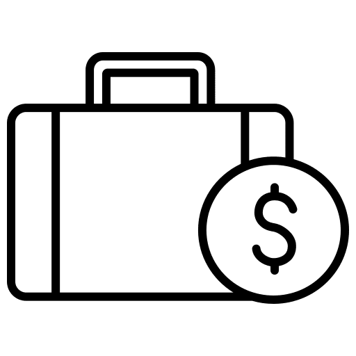 Budget money business and finance suitcase icon