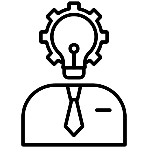 Business suit idea gear icon