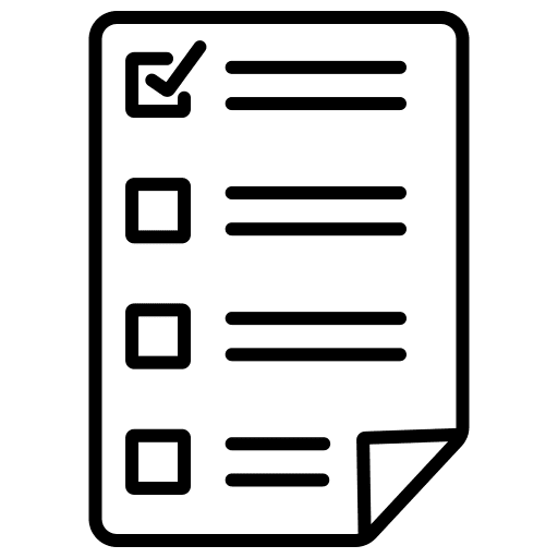 Checklist list paper check mark icon