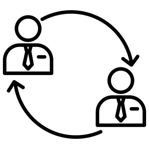 Collaboration sharing network employee icon