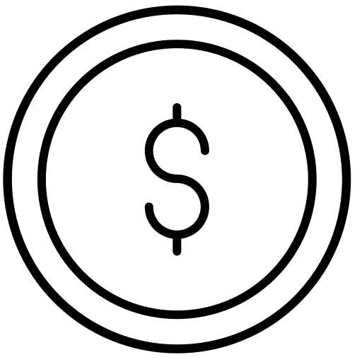 Dollar business coin money icon