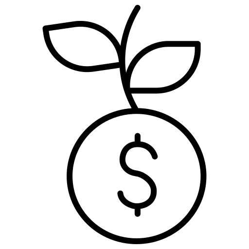 Financial business and finance growth fruit icon