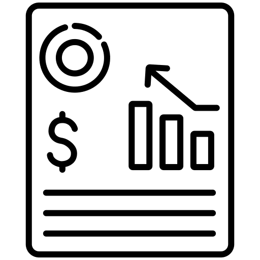 Financial graphics statistics financial icon