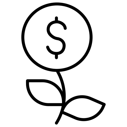 Weak weak business and finance growth icon