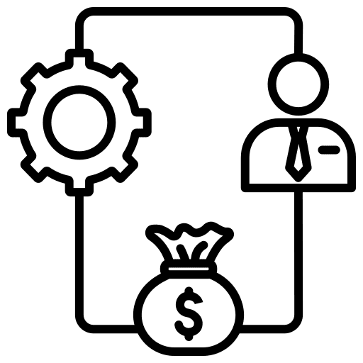 Business cogwheel setup businessman icon