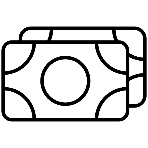 Paper money business and finance business stacked icon