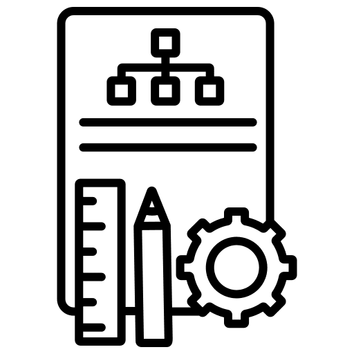 Process flow chart business process icon