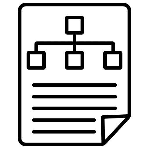Workflow arrow structure prioritize icon
