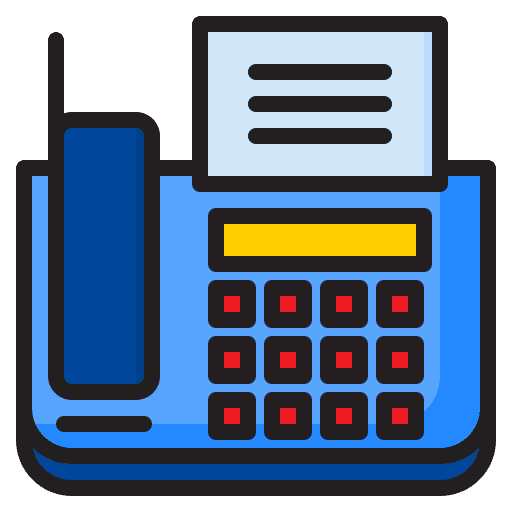Fax furniture and household computer fax icon