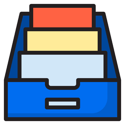 Cabinet office material file storage icon