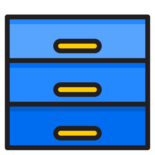 Cabinet office material storage document icon