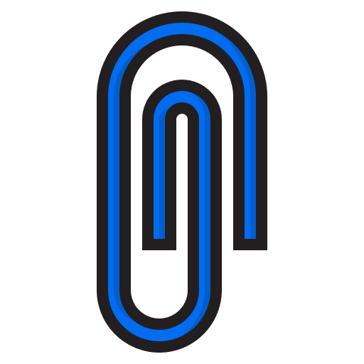 Paper clip education stationery office supplies icon