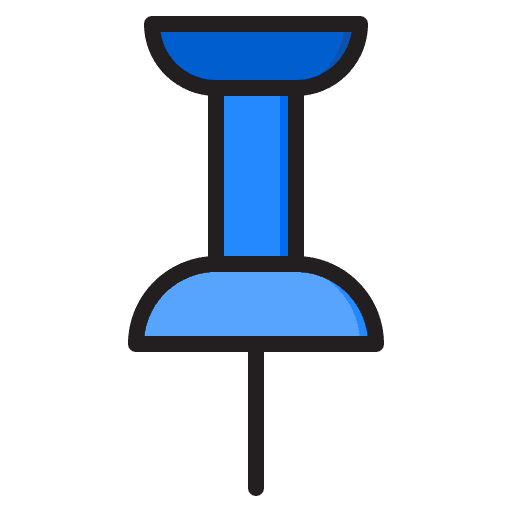 Pin school material pin attachment icon