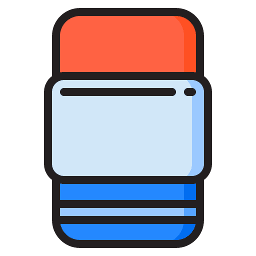 Rubber eraser delete change icon