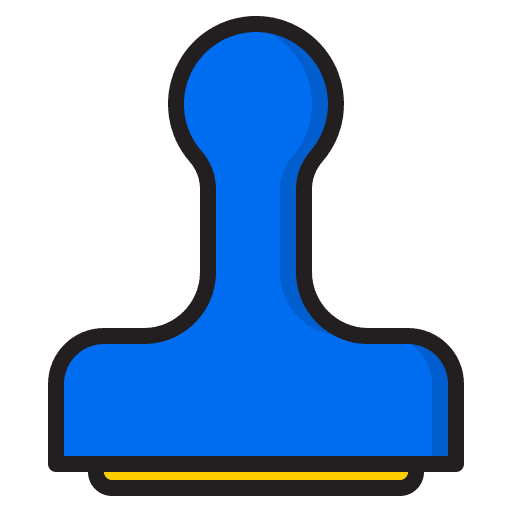 Stamp sign rubber stamp business and finance icon