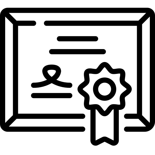 Certificate brit awards certification diploma icon