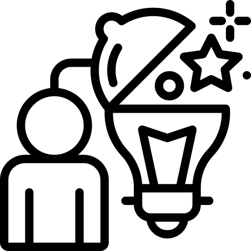 Idea creative person intelligent icon