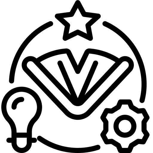 Book knowledge cog ideas icon Book knowledge cog ideas icon