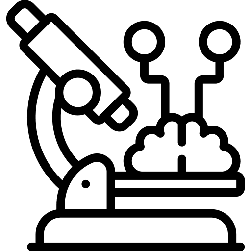 Brain brain microscope thinking icon Brain brain microscope thinking icon