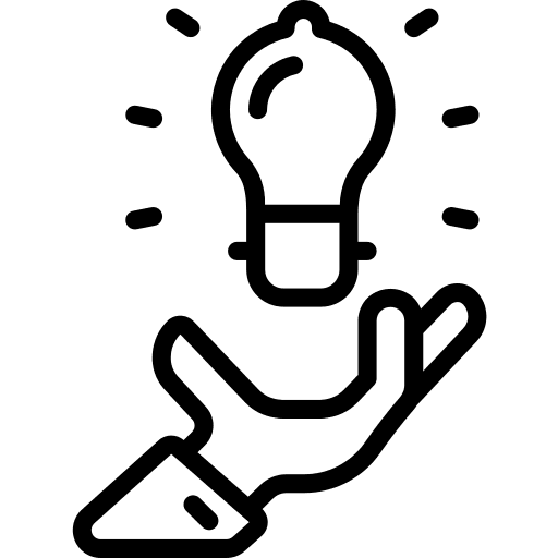 Lightbulb bulb hand education icon Lightbulb bulb hand education icon