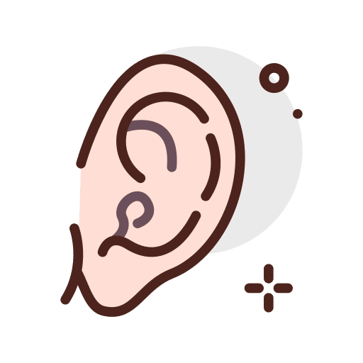 Ear anatomy ear healthcare and medical icon Ear anatomy ear healthcare and medical icon