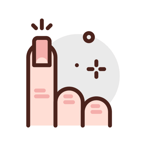 Nail finger treatment nail icon Nail finger treatment nail icon