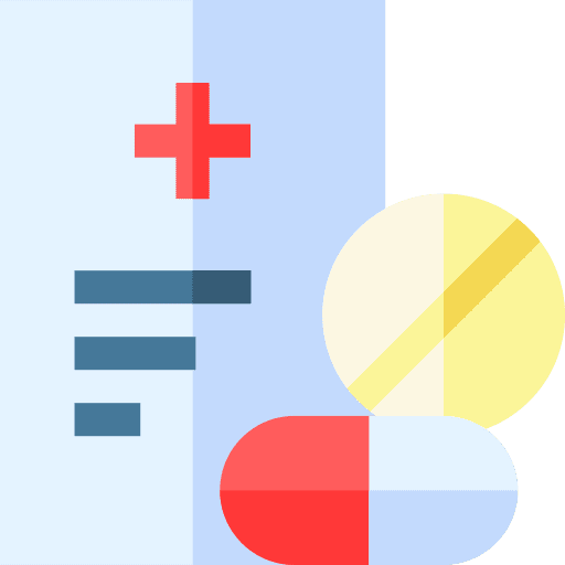 Medical report healthcare and medical doctor tools and utensils icon