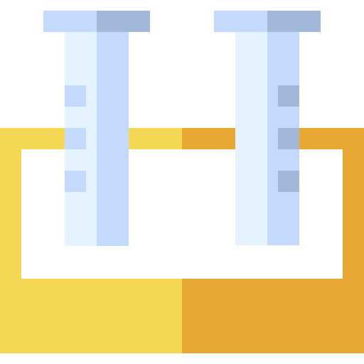 Test tubes chemical education science icon Test tubes chemical education science icon