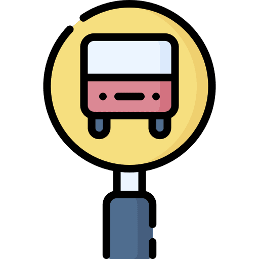 Bus stop urban signaling station icon Bus stop urban signaling station icon