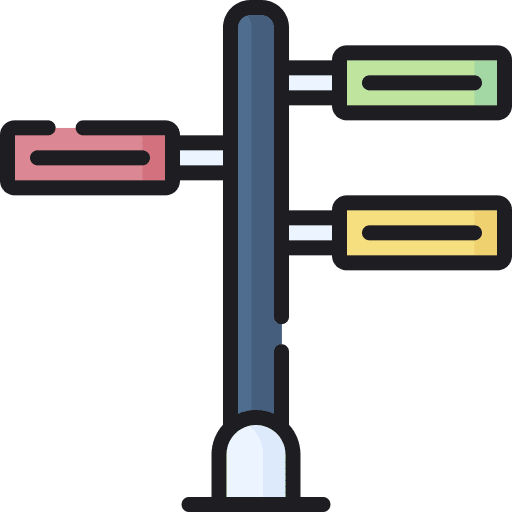 Direction guidance direction signboard icon Direction guidance direction signboard icon