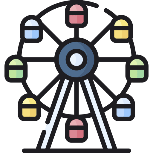 Ferris wheel amusement park funfair fair icon