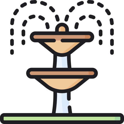 Fountain urban architecture and city park icon Fountain urban architecture and city park icon