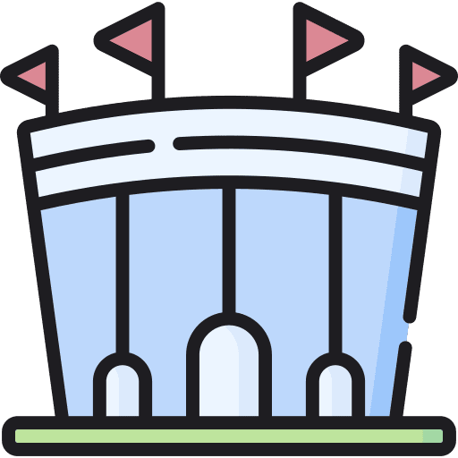 Sports stadium sports stadium event building icon