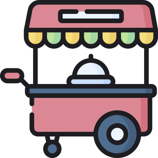 Food cart food and restaurant food stand fast food icon Food cart food and restaurant food stand fast food icon