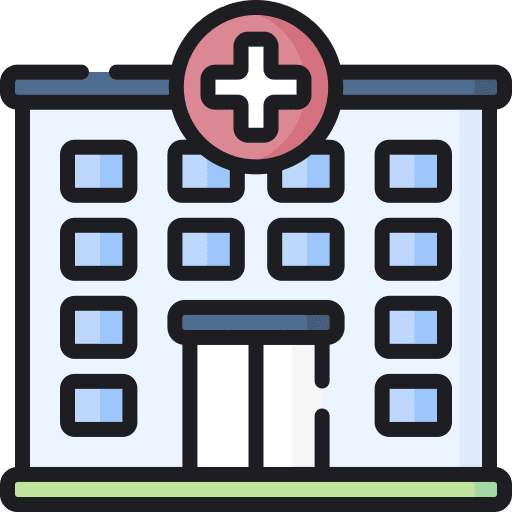 Hospital architecture and city urban healthcare and medical icon Hospital architecture and city urban healthcare and medical icon