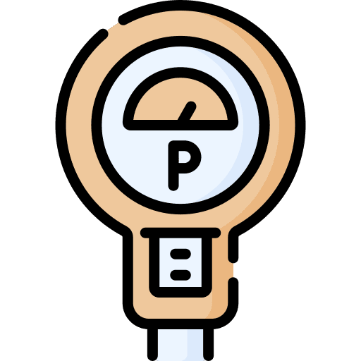 Parking meter car parking architecture and city payment icon Parking meter car parking architecture and city payment icon
