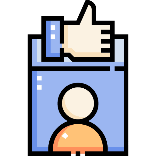 Like gesture social media hand icon